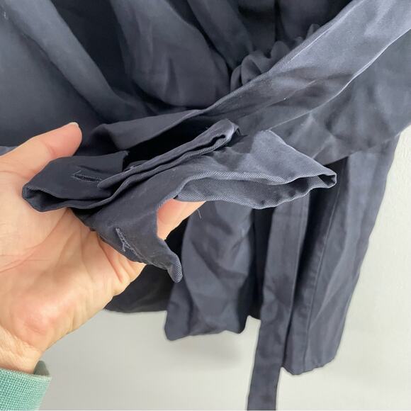 Wish The Label | Australia Tencel Waist-Tie Common Ground Shirt Midnight Blue XS - Picture 4 of 7